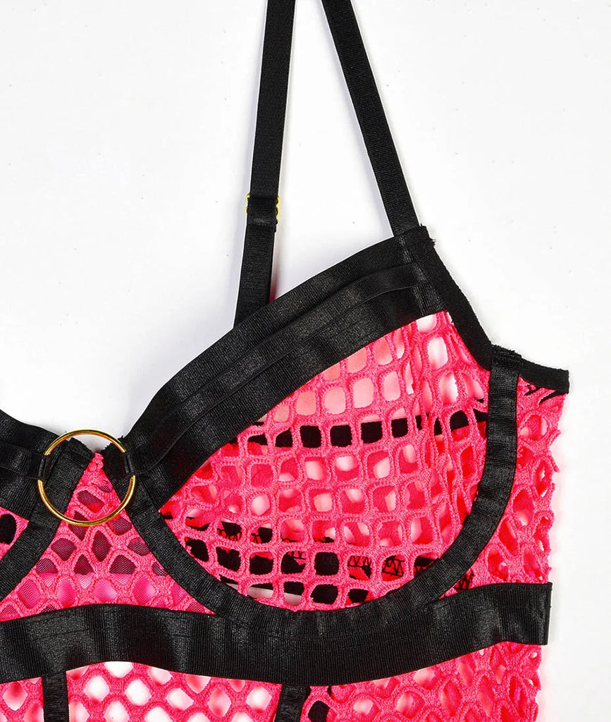 JSY Sexy Lingerie Set For Women's Body Underwear Transparent Mesh Nightgown Bodysuit Sleepwear Erotic Lingerie Porno Costumes