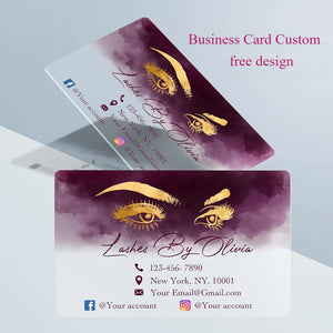 100/200/500 PCS Transparent PVC Business Card Colorful Printing Personalized LOGO Text Thank You Card Free DESIGN 0.38mm