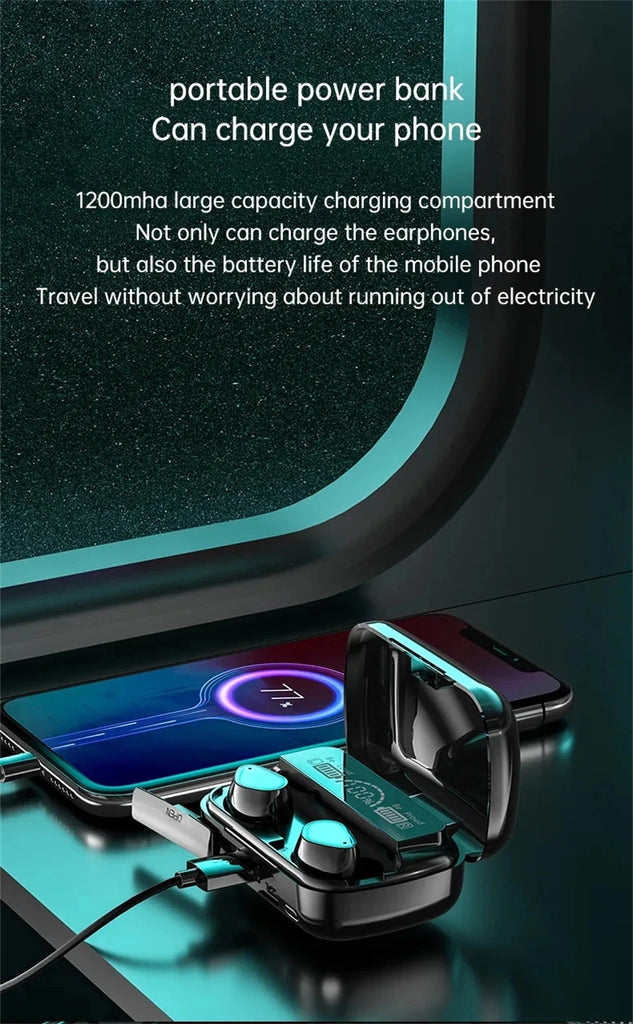 Bluetooth Wireless Headphones TWS Auriculares With Microphone Fone De Ouvido In Ear Headset Gamer Earphones Power Bank Handfre