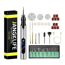 JANGKLIFE USB Cordless Rotary Tool Kit Woodworking Engraving Pen DIY For Jewelry Metal Glass Mini Wireless Drill