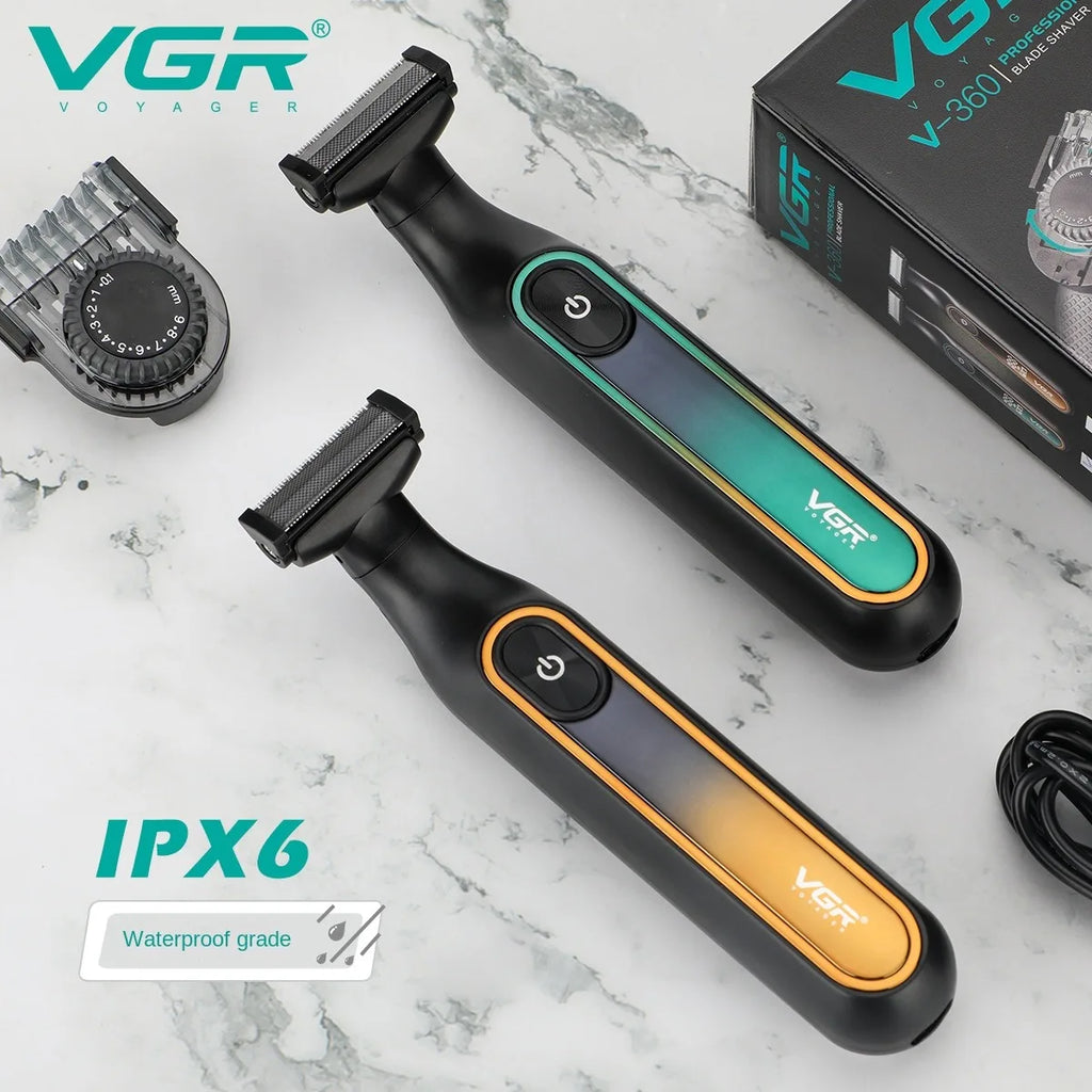 VGR Hair Trimmer Professional Barber Waterproof Hair Cutting Machine Hair Clipper Beard Trimmer Electric Trimmer for Men V-360
