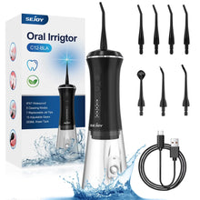 تحميل الصورة إلى عارض المعرض، Sejoy Dental Water Flosser Portable 350ml Oral Irrigator USB Rechargeable 5 Modes Teeth Cleaner Toothbrush Oral Hygiene Clean