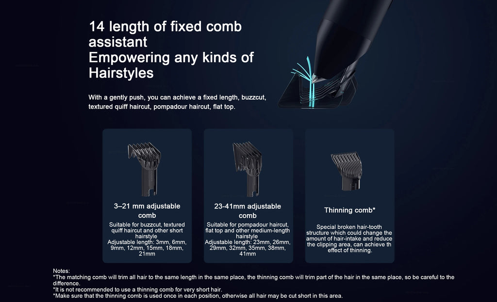 XIAOMI MIJIA Hair Trimmer Machine Hair Clipper IPX7 Waterproof Professional Cordless Electric Hair Cutting Barber Trimmers Men