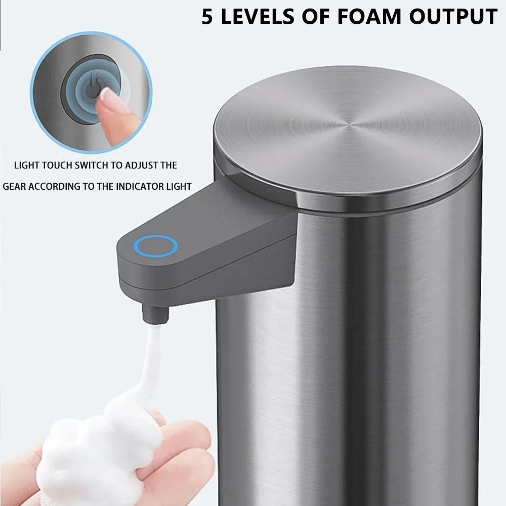 Intelligent automatic sensing stainless steel soap dispenser for washing mobile phones, contactless for home kitchen wall mounte