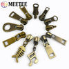 5/10Pcs Meetee 5# Bronze Zipper Slider Pull for Metal Zippers Sewing Bag Zips Puller Head Clothes Zip Repair Kit DIY Accessories