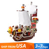 Creative Thousand Sunny Ship Model Building Block Cartoon Anime 9 Figures Pirate Boat Brick Toys Christmas Gifts for Kid 1551pc