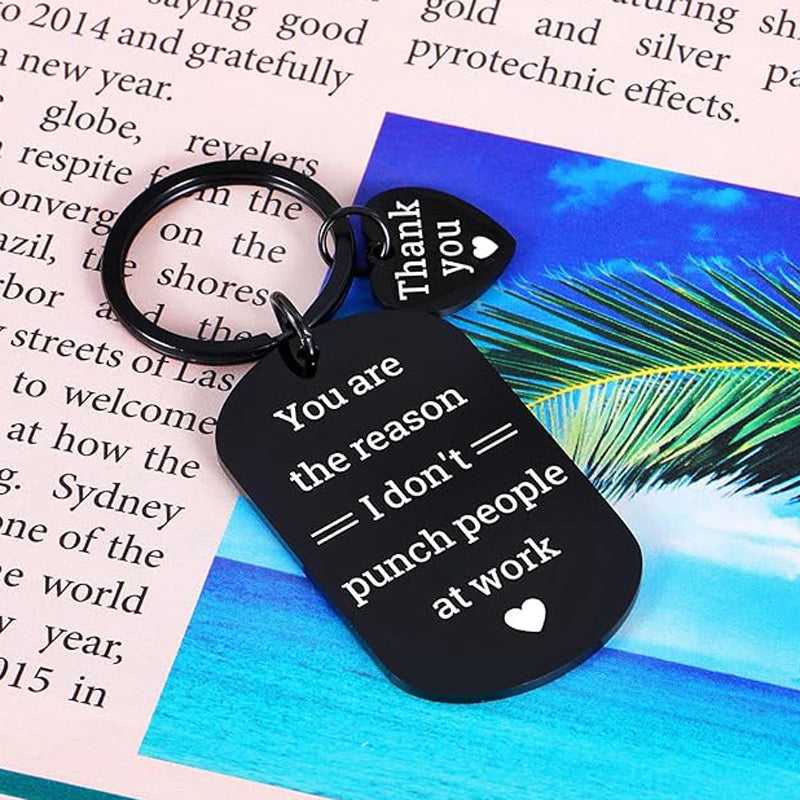 Thank You Appreciation Best Friend Gift for Women Work Bestie Funny Coworker Keychain for Retirement Leaving Farewell Colleagues