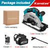 Kamolee 7 inch 21V 6.0Ah 6000mAh Electric Circular Saw  for Home DIY Apply to 18V 21V Battery