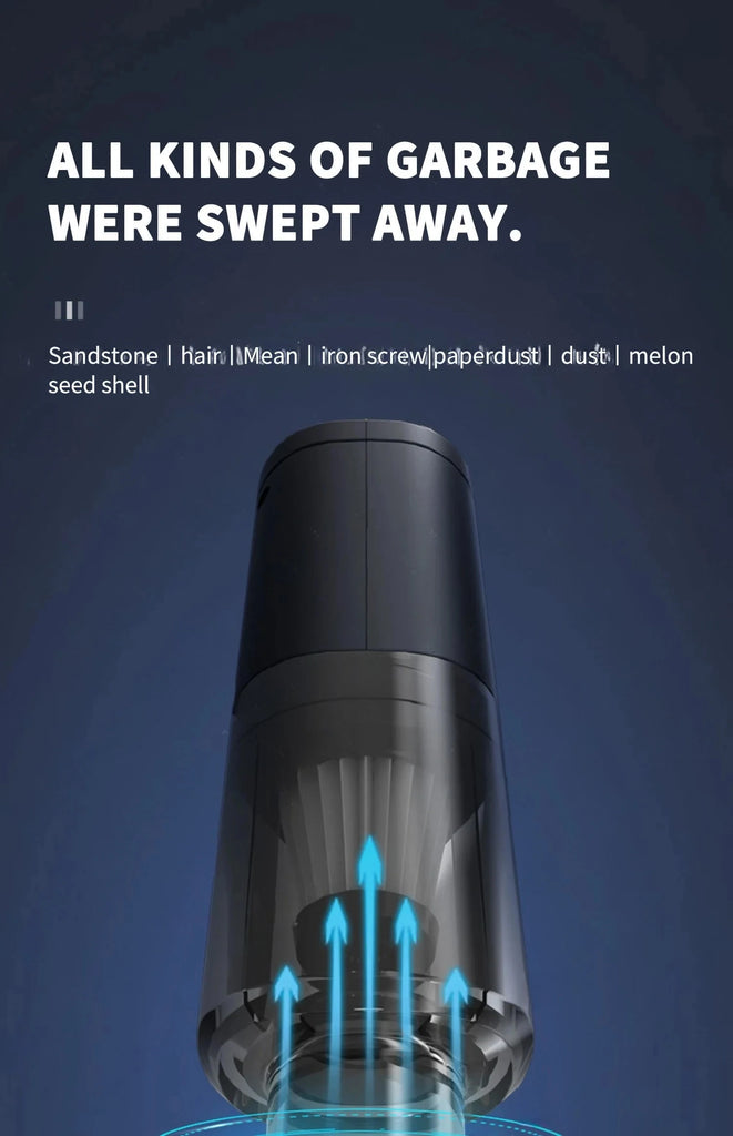 CENRR 98000PA Mini Car Vacuum Cleaner HandHeld Portable Wireless Vacuum Cleaner Powerful Cordless Vacuum Cleaner Home Appliance