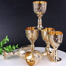 Laai beeld in Galery-kyker, Pakistan Pure Brass Wine Glass Pure Brass Wine Glass Classical Wine Cup Handmade Goblet Home Bar Party Copper Wine Glass Mug
