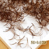 500 Fans Colored Dark Brown Premade Fan Lash Extensions Light Brown Thin Pointy Base Loose Promade Volume Lashes Makeup supplier