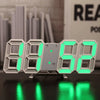 3D LED Wall Clock: Modern Digital Design with Nightlight & Luminous Alarm for Living Room Decor