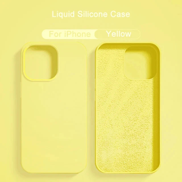 Original Liquid Silicone Phone Case For APPLE iPhone 11 13 12 14 15 Pro Max Cases For iPhone 15 Plus Shockproof Protective Cover