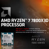 AMD RYZEN 7 7800X3D CPU Gaming Processor AMD R7 7800X3D 8-Core 16-Thread 5NM 96M Socket AM5 Without Fan Game Cache Hot No Fan