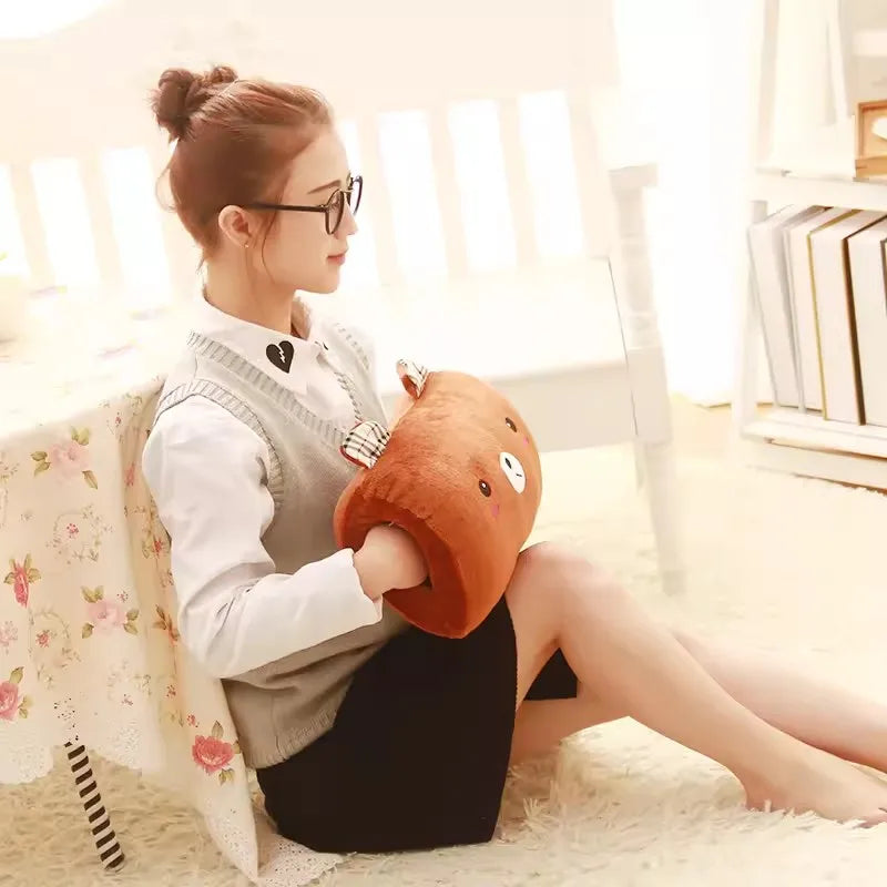 Lovely Gray Cat Kitten Panda Frog Strawberry Pig Cute Animal Soft Stuffed Plush Toy Hand Warm Girl Boy Birthday Christmas Gift