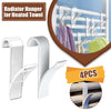 4pcs Hanger for Heated Towel Radiator Rail Bath Hook Holder Clothes Hanger Bathroom Drying Towel Scarf Rack Coat Holders