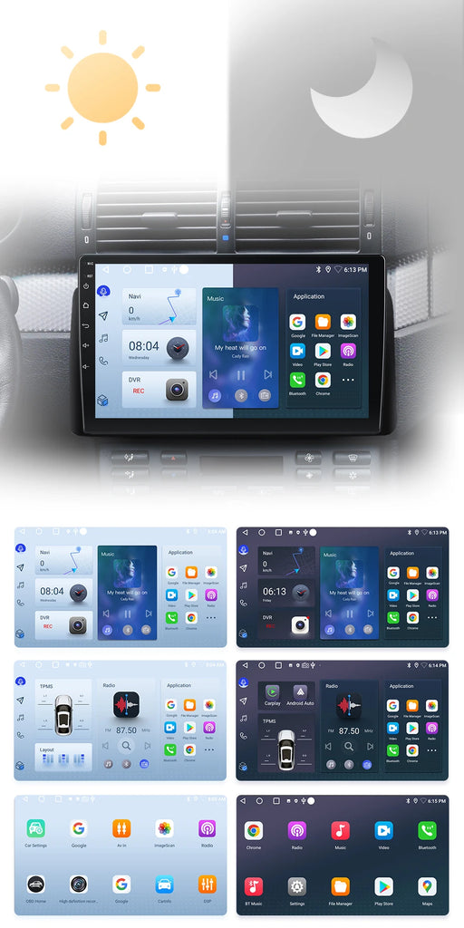 AWESAFE Wireless CarPlay for Apple Android 13 Auto Radio for FIAT 500 Abarth 2007 2008 2009-2015 Multimedia Screen Stereo GPS