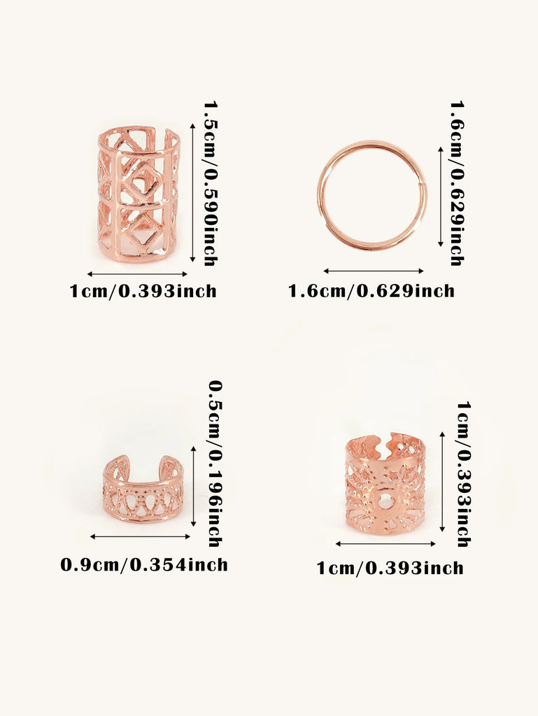 80pcs Dreadlock Hair Beads - Stylish Alloy Hair Accessories Loc Hair Jewelry for Braids for Girls and Women