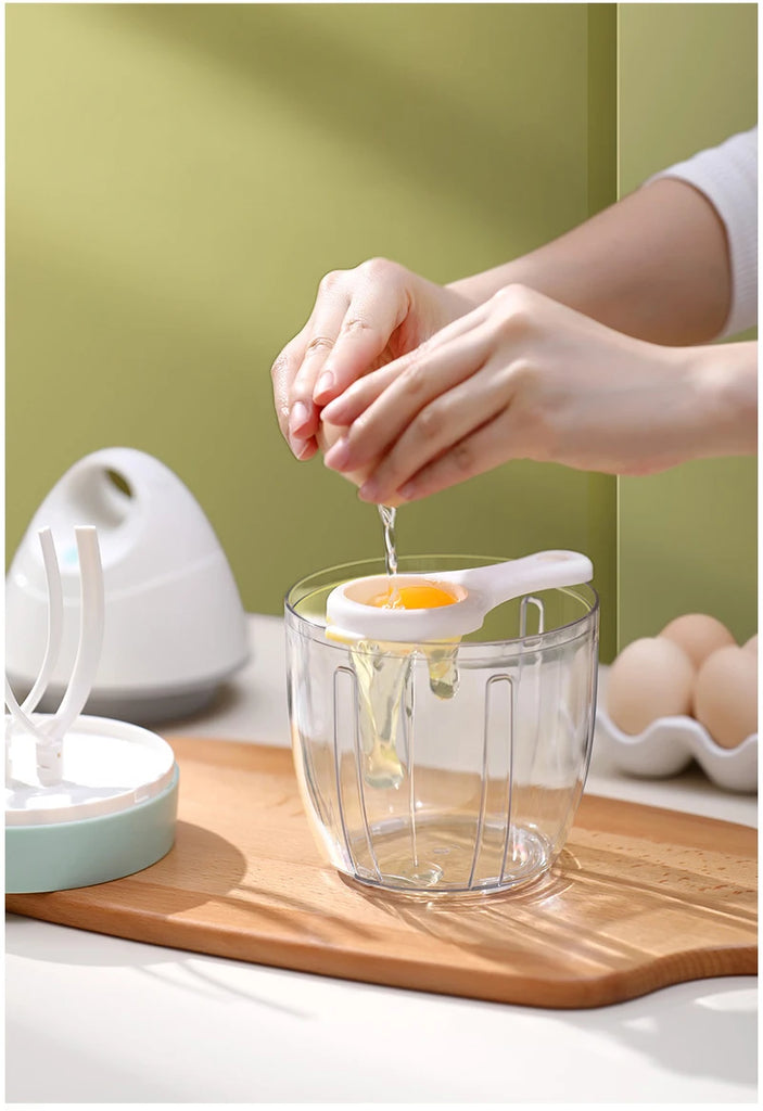 Household Automatic Whisk Electric Milk Frother Whipped Cream Mixer USB Rechargeable Food Blender Whisk Wireless Stand Mixer