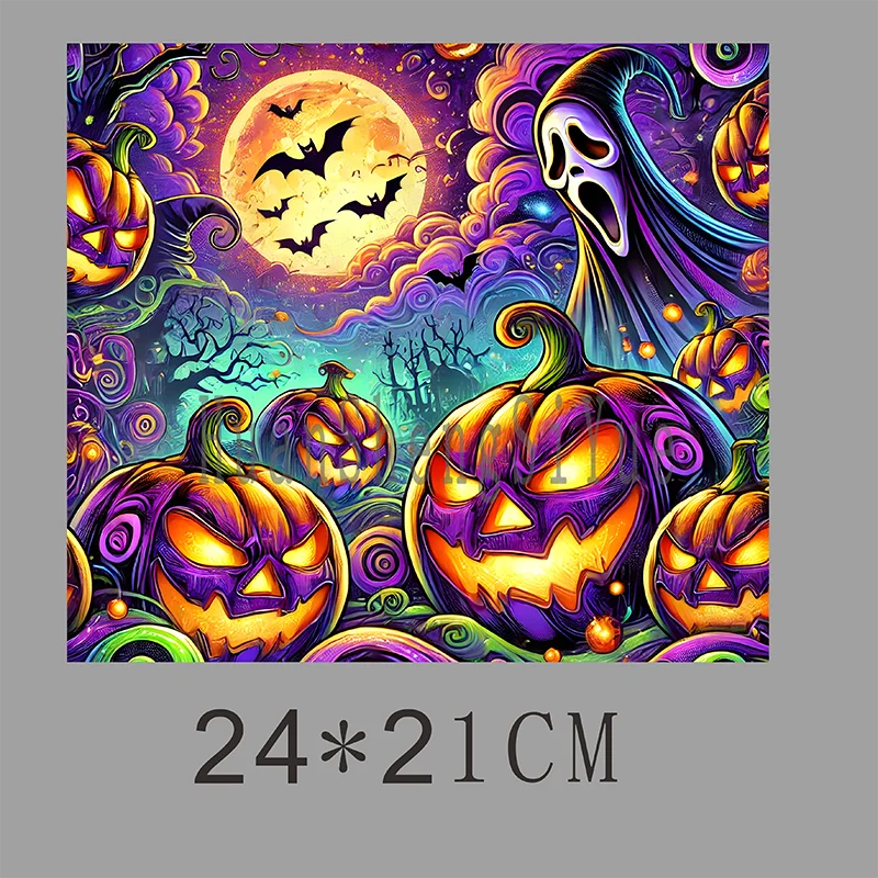 Ironed Sticker Clothing DTF Thanksgiving Halloween Fashion T-shirt Hoodie DIY Jacket Patch Is Waterproof