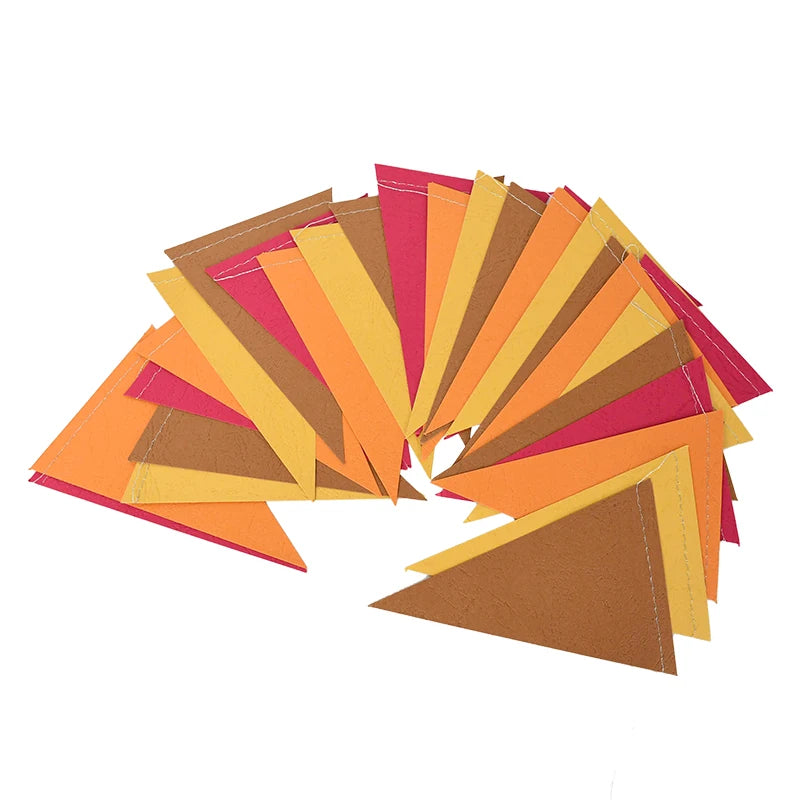 Autumn Leaves Maple Garlands Round Paper Thanksgiving Banner String Home Birthday Party Holiday DIY Wall Fireplace Hanging Decor