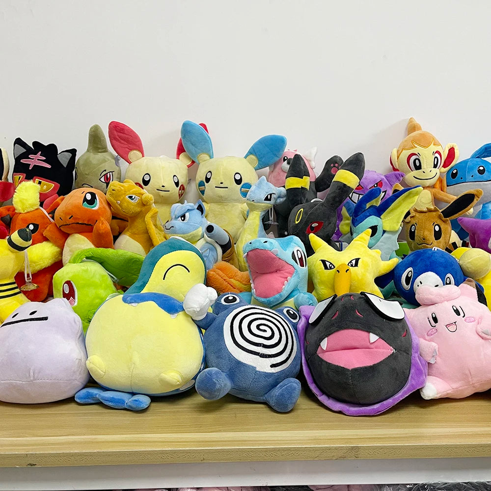 Pokemon Plush Toys Colorful Black Pikachu Aerodactyl Dragonite Charmeleon Lapras  Peluche Charizard Gengar Mewtwo Stuffed Doll