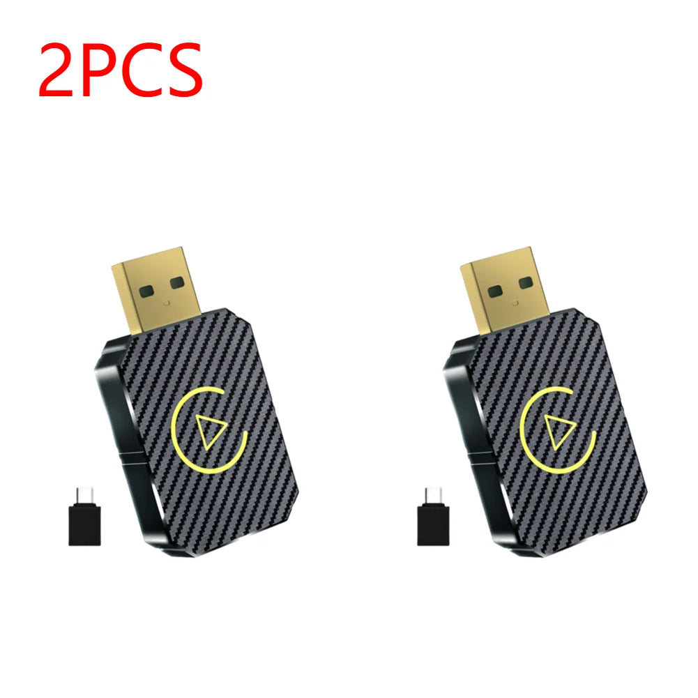 ﻿ 1-5Pcs 2in1 MINI Q1M Wireless CarPlay Android Auto Adapter BT5.0 WiFi Fast Connection Wireless Adapter Smart Mini Box USB