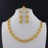 24k gold necklace and earrings rings set for women luxury jewelry nigeria bridal  Wedding party jewellery set accessories