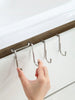 304 Stainless Steel Hook Free Punching Double S-Shape Hook Kitchen Bathroom Cabinet Door Silvery Type Coat Towel Storage Hanger
