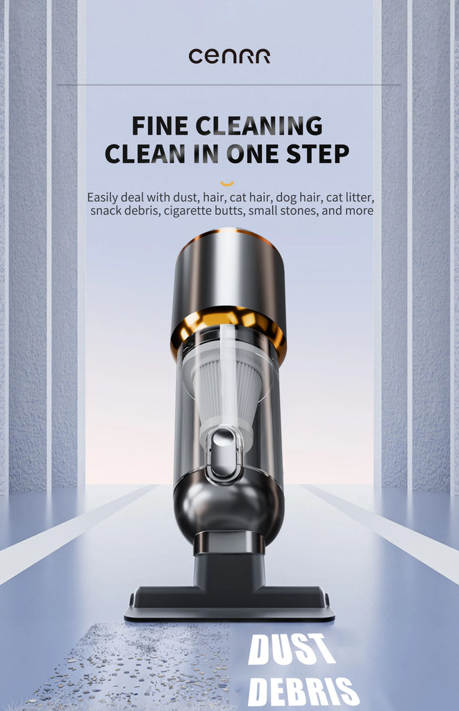 CENRR 998000PA Mini Car Vacuum Cleaner Cordless Powerful Wireless Car Cleaner HandHeld Portable Vacuum Cleaner Cleaning Machine
