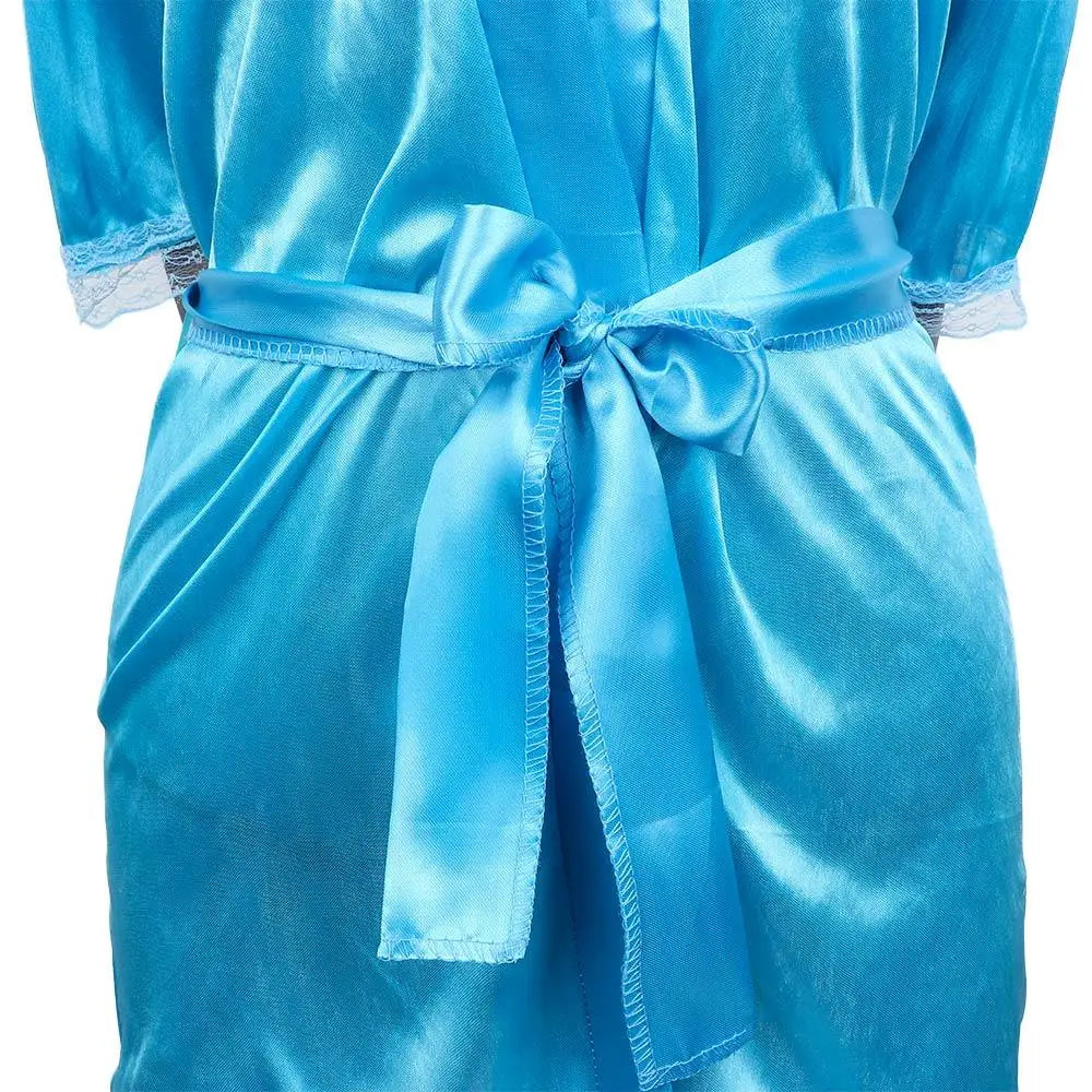 Nighty Sexy Satin Lace Lingerie Nightdress Underwear Robe Sleepwear