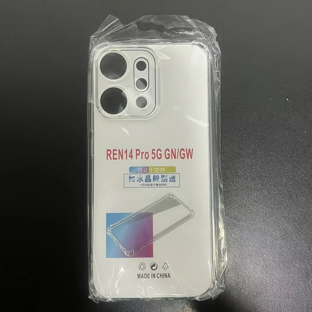 Transparent Phone Case For Oppo Reno 14 Pro Soft TPU Silicone For Oppo Reno14 F 14Pro 14F Back Cover Clear Case