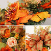 Thanksgiving Front Door Decorations Fall Wreath Door Wreath With Pumpkins/Berries/Maple Leaves Harvest Wreath For Autumn Party