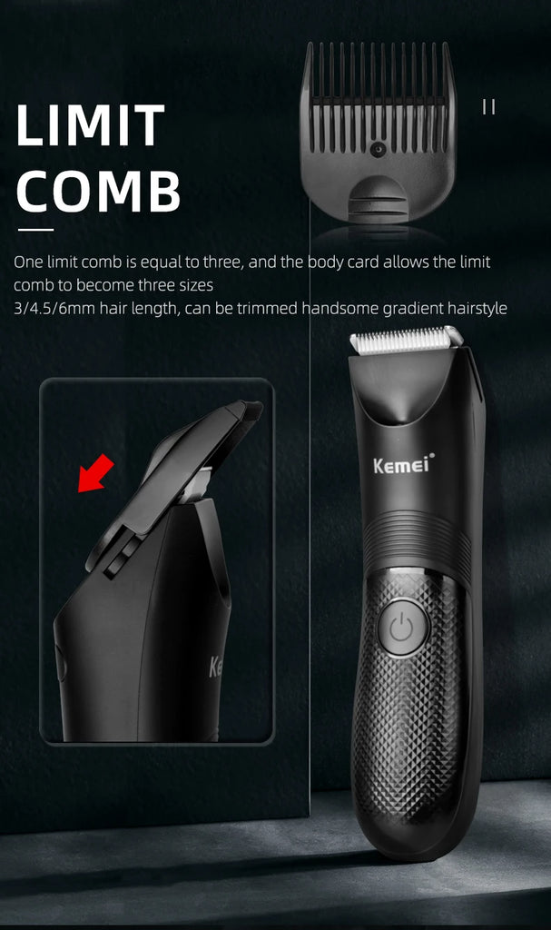 Kemei Groin Area Hair Trimmer Body Hair Hygiene Razor Ceramic Blade Waterproof Wet Dry Clippers Electric Shaving Machine KM-1838