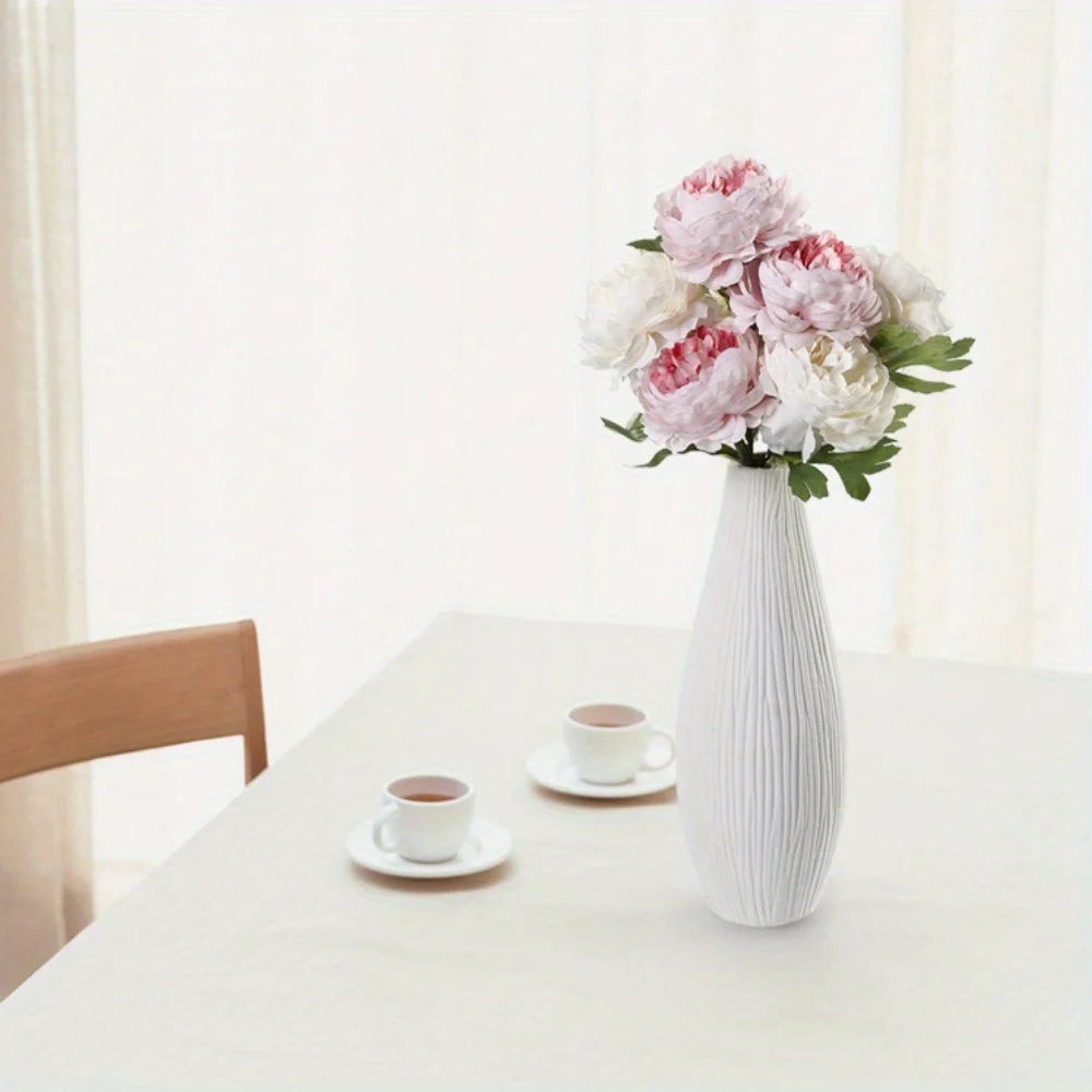 10 Pcs Artificial Flower Peony 11.8in Fake Flower Western Rose Tea Rose for Wedding Home Party Table Decor Christmas Decorations