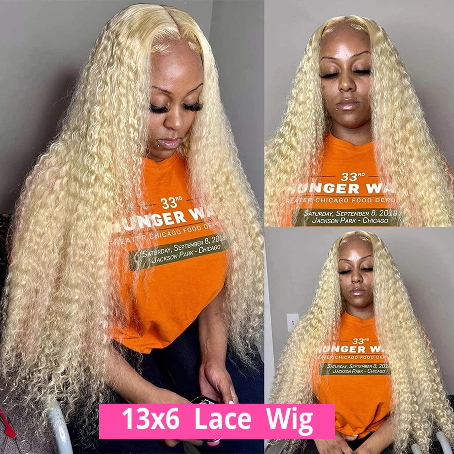 613 Human Hair Wig 13x6 Hd Lace Frontal Wig Deep Wave Curly Human Hair Wigs 30 Inch 13x4 Honey Blonde Lace Front Human Hair Wig