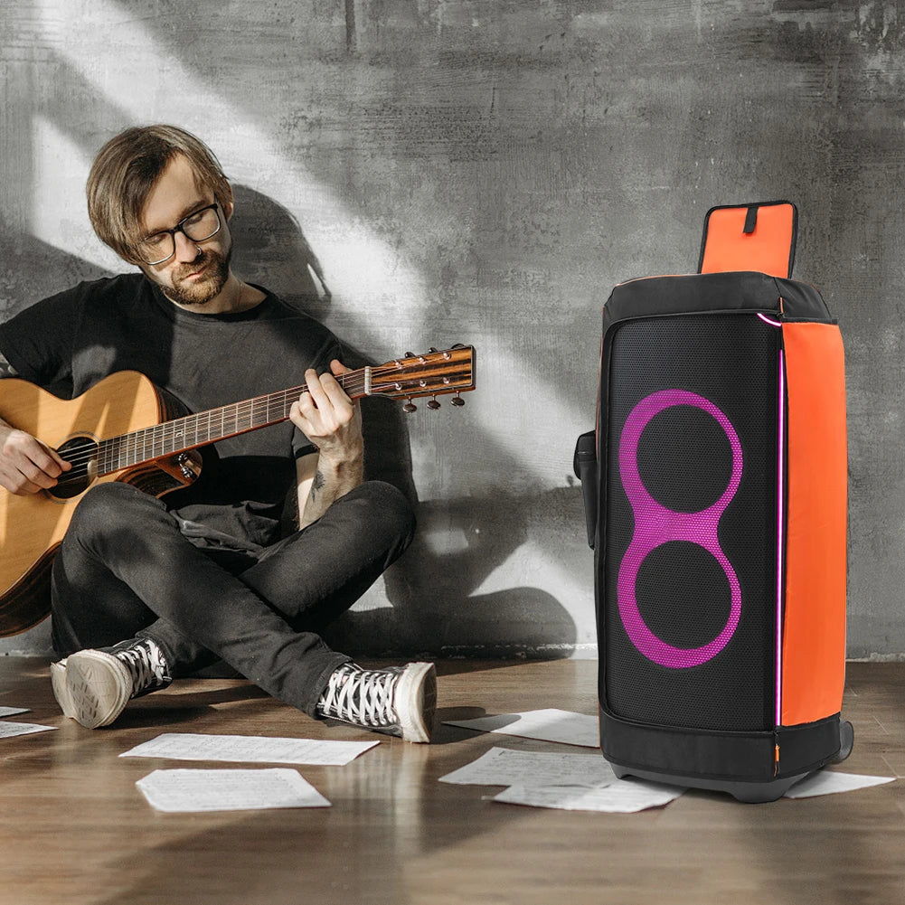 Speaker Dust Cover Waterproof Protective Case Speaker Cover for JBL Partybox Ultimate Speaker Bag with Side Storage Pocket