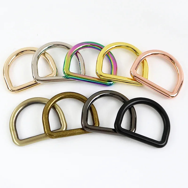 10Pcs 10-50mm Metal O D Rings Buckles for Bag Strap Belt Pet Dog Leash Backpack Webbing Ring Clasp DIY Leather Craft Accessories