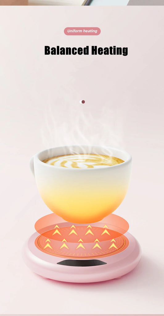 1PC Thermostatic Heating Coaster USB Home Heating Coaster 3-speed Adjustment Heating 55 Degrees Constant Temperature