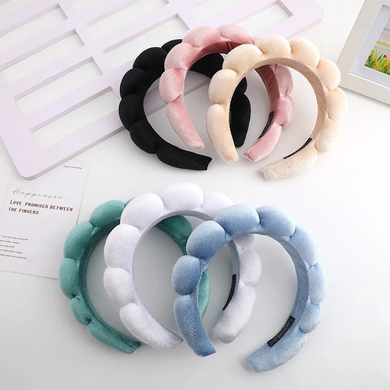 Velvet Hair Band High Skull Top Sponge Fried Dough Twists High Sense Hair Band Hair Accessories Solid Color Hair Band