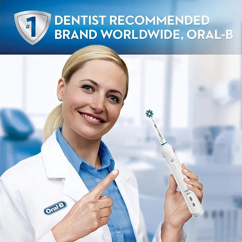 Oral B Pro 4000 Electric Toothbrush Rechargeable 3D Visible Pressure Sensor 4 Modes Sonic Tooth Brush for Adults Oral Cleaning