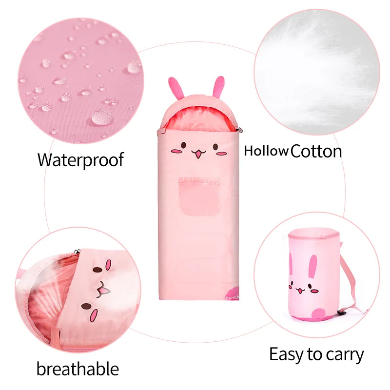 BSWolf Children Cartoon Blanket Camping Sleeping Bag for Children Birthday Gifts Thick 1PC Bedspread On The Bed Animals Sleep