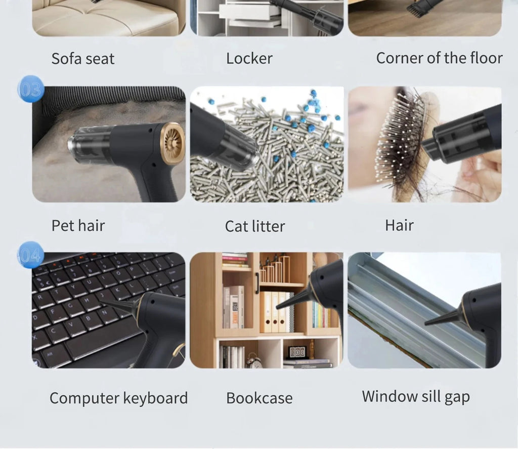 CENRR 98000PA Mini Car Vacuum Cleaner HandHeld Portable Wireless Vacuum Cleaner Powerful Cordless Vacuum Cleaner Home Appliance