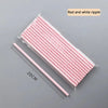 25PCS Party Straws For Juice Cocktails Smoothies Birthday Wedding Christmas Decorations Biodegradable Pink Paper Straws