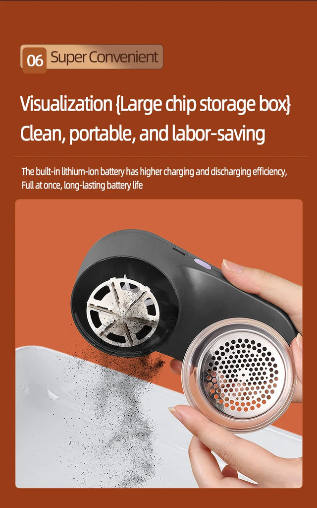 Lint Remover USB Charging Electric Pellet Machine Hair Ball Lint Trimmer Portable Electric Clothes Lint Machine High-speed Moto