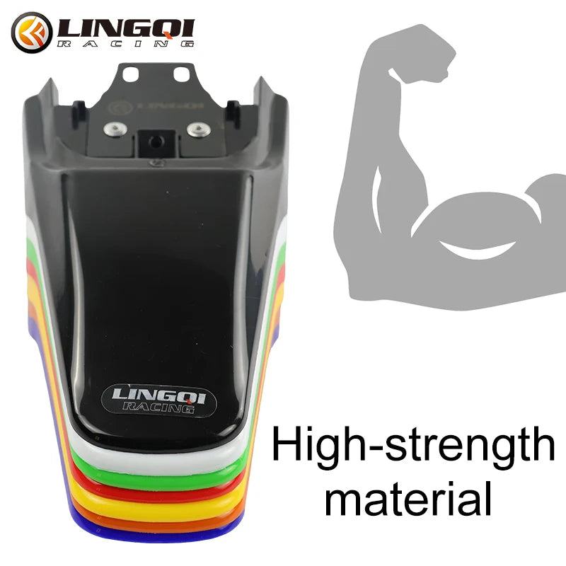 LINGQI RACING  Motorcycle Rear Fender Plastic Tail Mudguard Wheel Splash Guard For Light Bee Modified