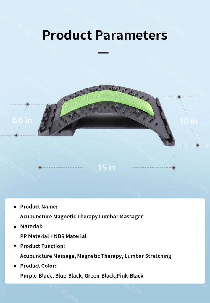 Back Stretcher Multi-Level Adjustable Massager Waist Neck Fitness Lumbar Cervical Spine Cervical Spine Support Massager Tools