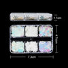 6 Grids/box Snowflake Sequins Set Nail Glitter Blue White Christmas Snow Glitter Sequins for Nail Art Decorations Christmas Gift