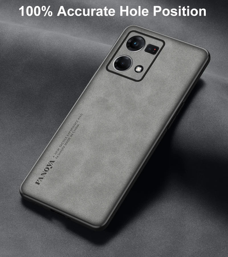 Luxury PU Leather Case For OPPO Reno 8 Pro Plus 7 4G 7 Lite 7Z 8Z 5G Cover Matte Silicone Protection Phone Case For OPPO F21 Pro