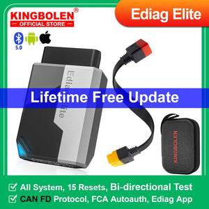 2025 New KINGBOLEN Ediag Elite Lifetime free Car Diagnostic Tools All system 15 Resets Bi-directional Test  Auto Scanner OBD2